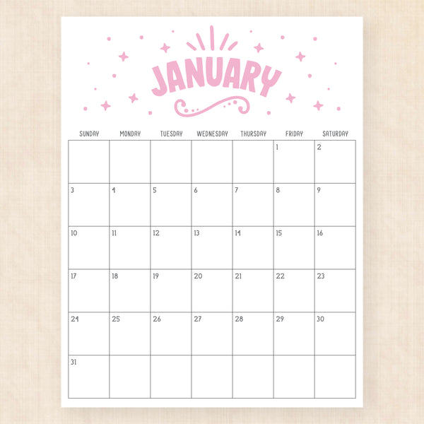 january 2027 calendar heavenly haze