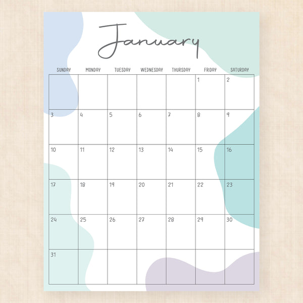 january 2027 calendar rainforest rhapsody
