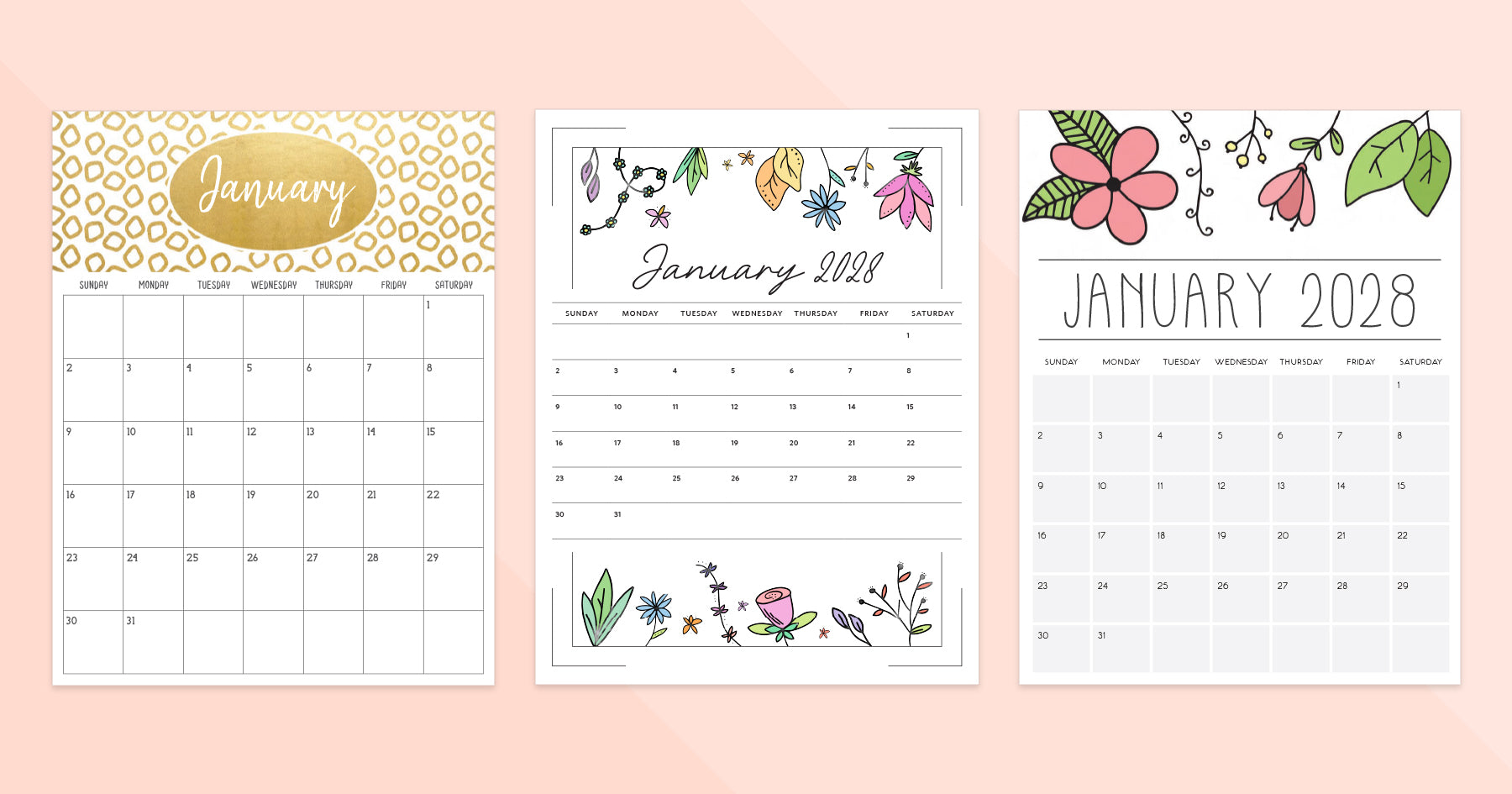 january 2028 calendar