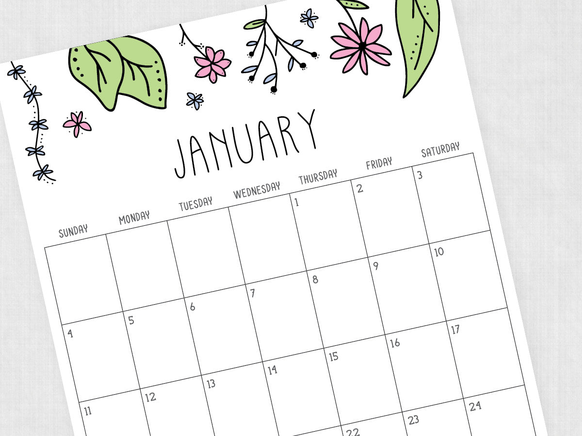 january calendar template