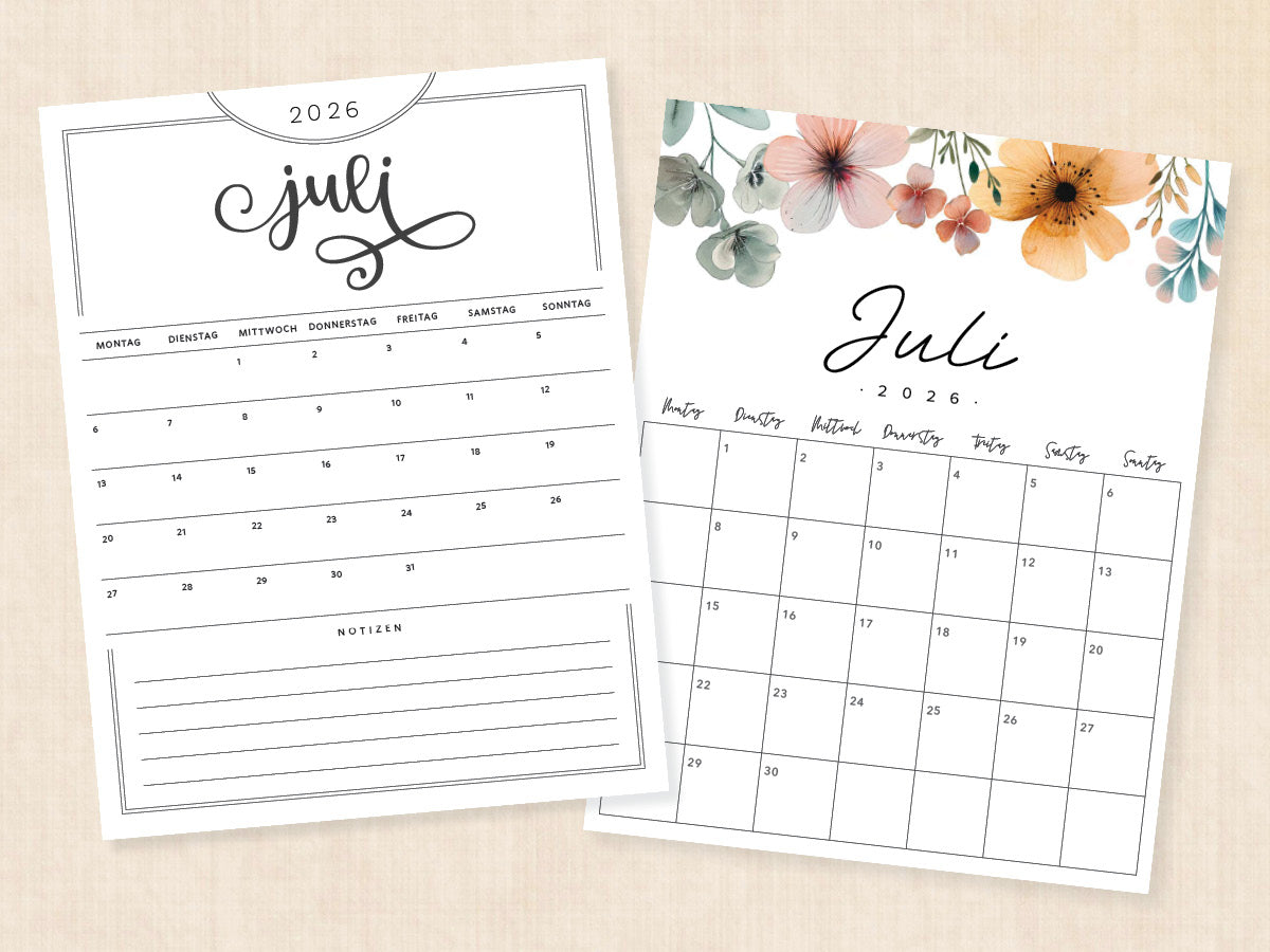 juli 2026 kalender pdf