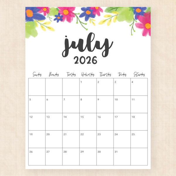 july 2026 calendar garland gaze