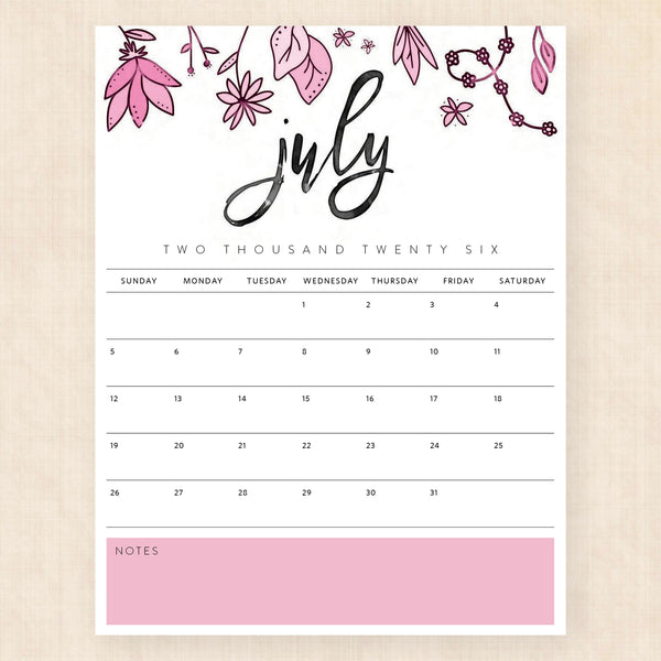 july 2026 calendar pixie prairie