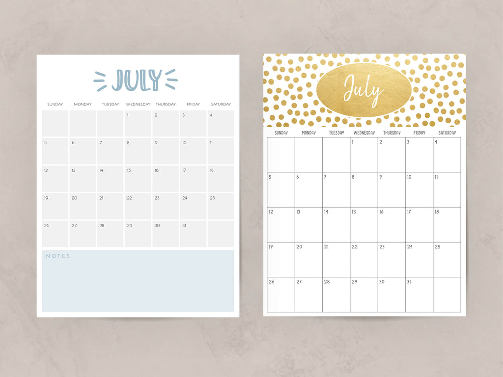 july 2026 calendar