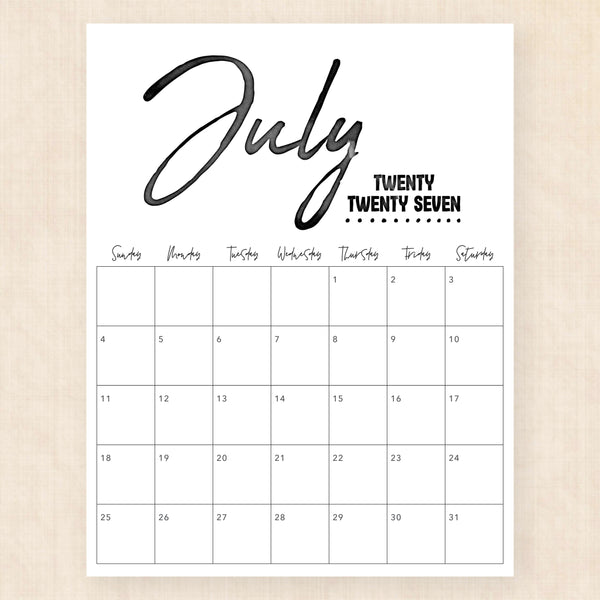 july 2027 calendar zebra zest