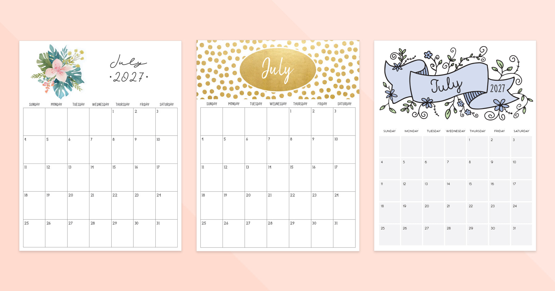 july 2027 calendar