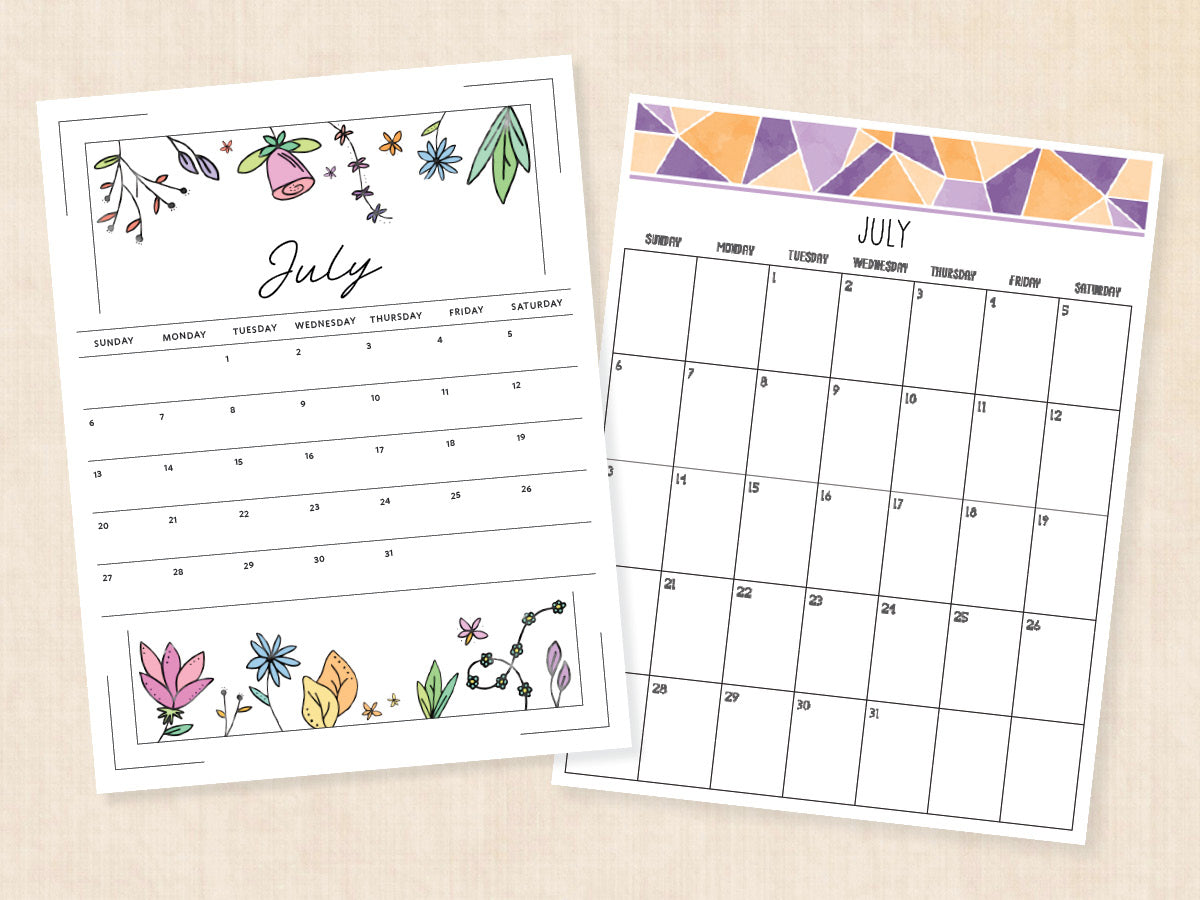 july calendar pdf