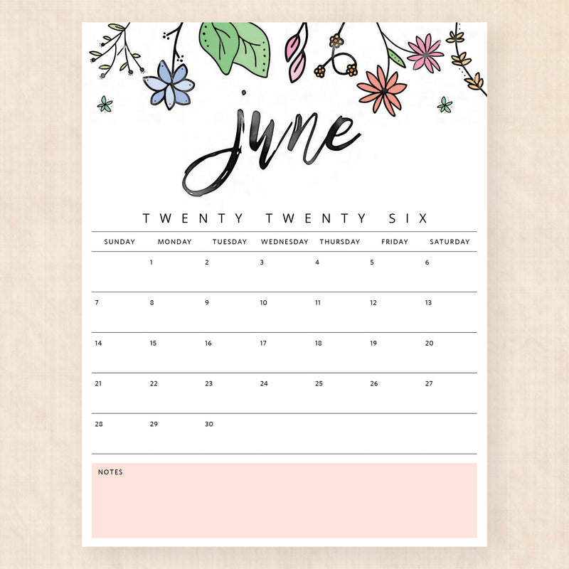 june 2026 calendar playful prairie