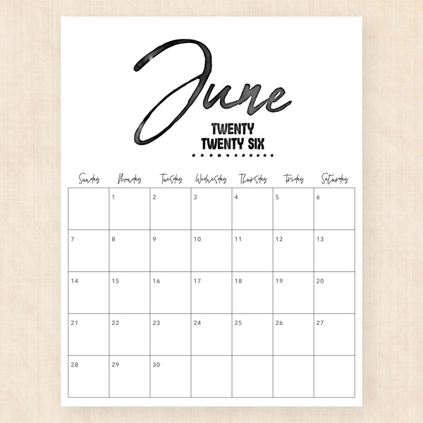 june 2026 calendar zebra zest