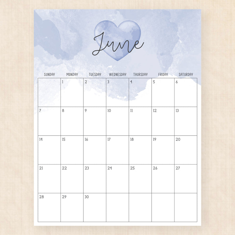 june 2026 calendar colorful crush