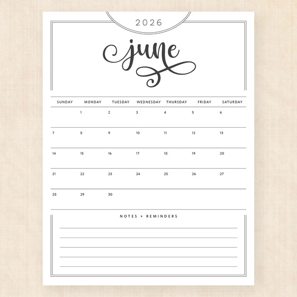 june 2026 calendar flawless flourish
