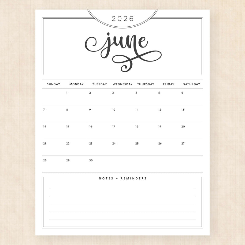 june 2026 calendar flawless flourish
