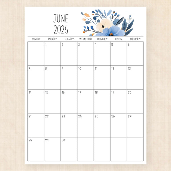 june 2026 calendar royal reverie