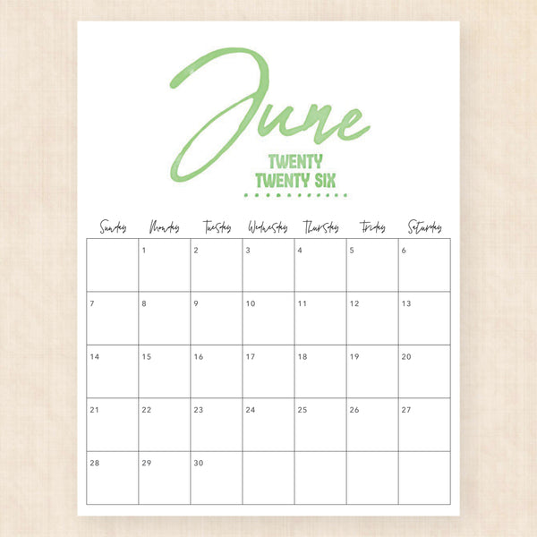 june 2026 calendar jazzy jewels