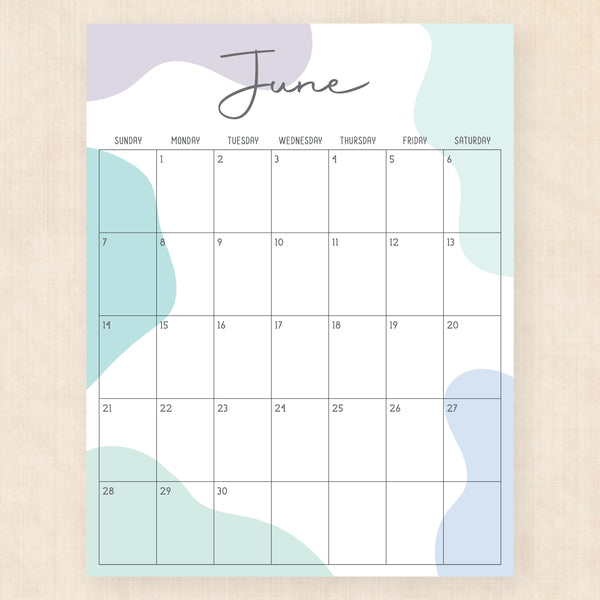 june 2026 calendar rainforest rhapsody
