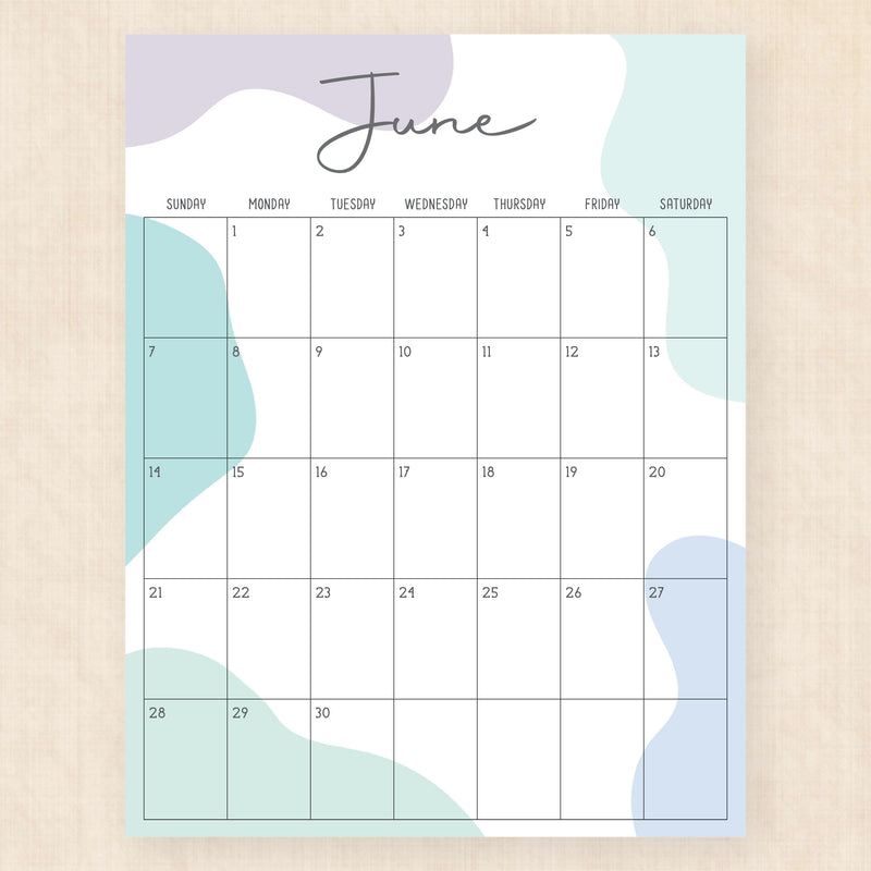june 2026 calendar rainforest rhapsody