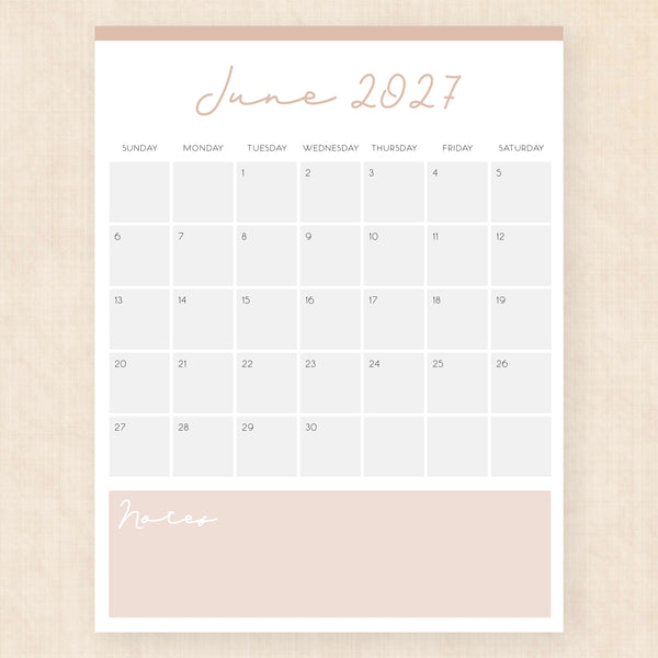 june 2027 calendar serene symphony