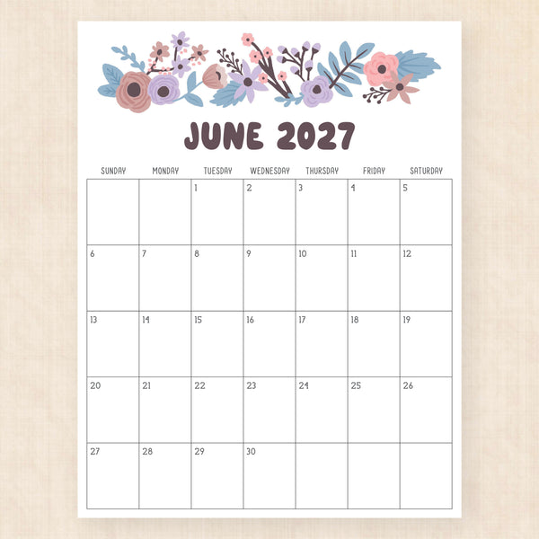 june 2027 calendar driftwood dreams
