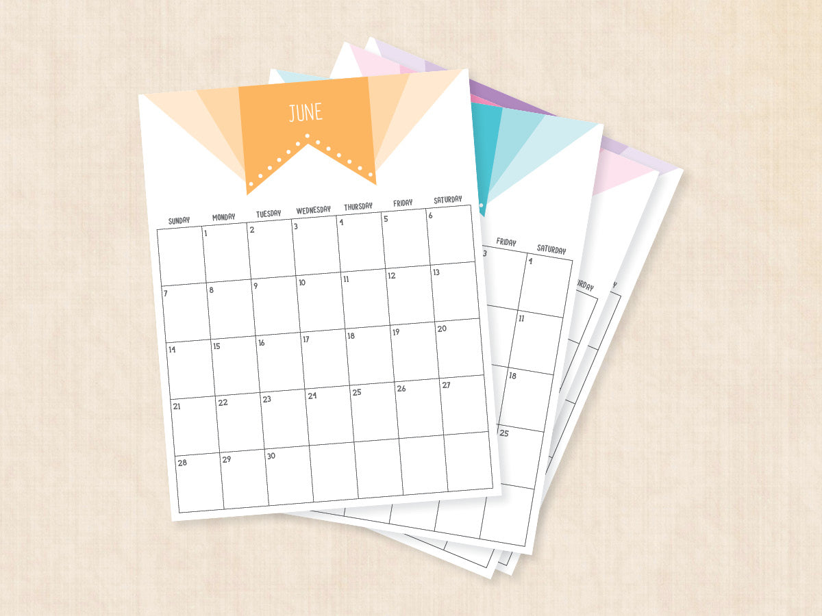June Calendar · Printable PDF Template