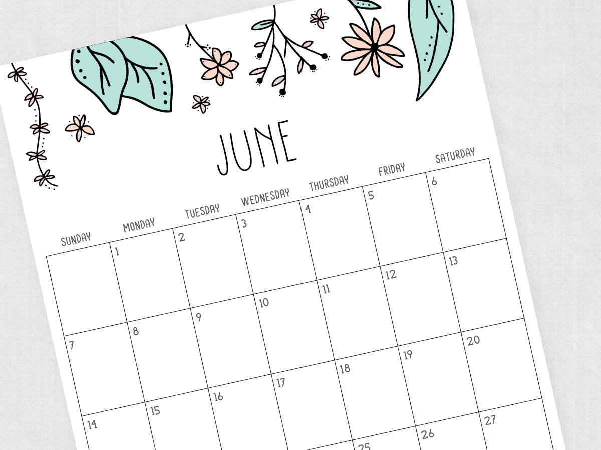 june calendar template