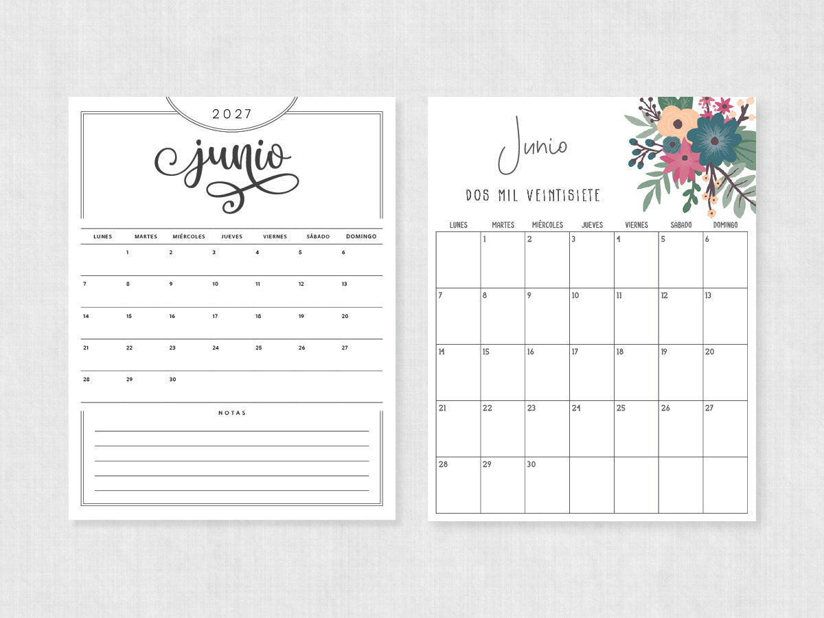 junio 2027 calendario para imprimir