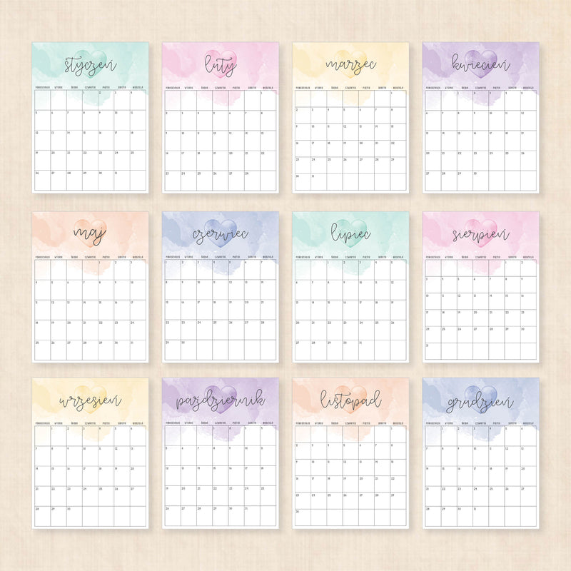 Kalendarz 2026 do druku