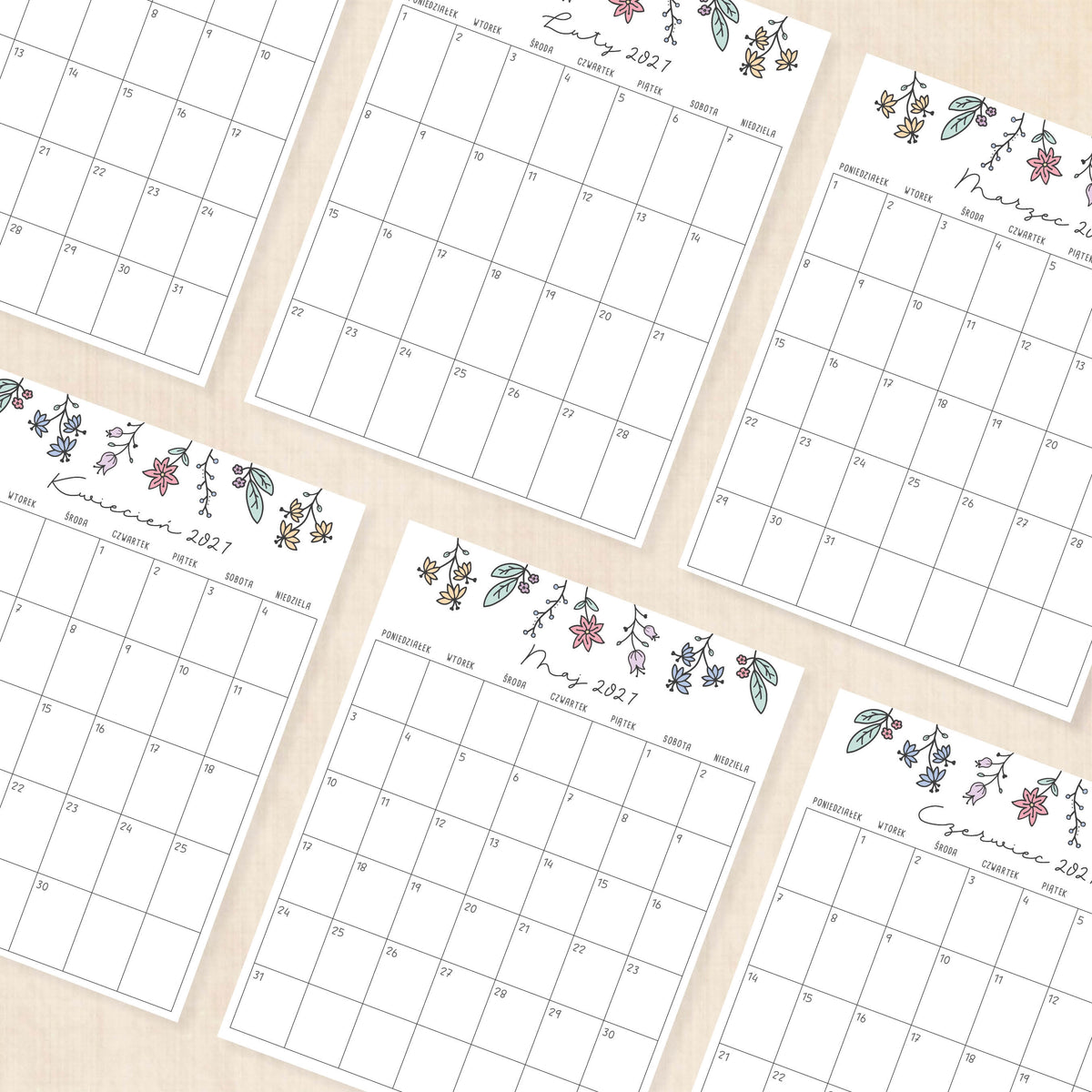 Kalendarz 2027 do druku