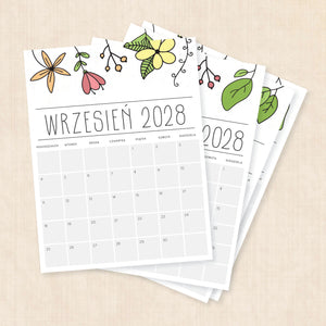 kalendarz 2028 do druku