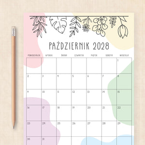 kalendarz 2028 do druku
