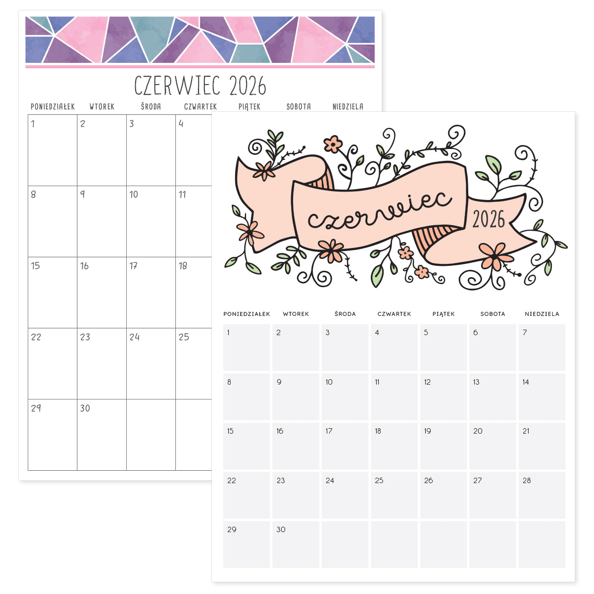 kalendarz czerwiec 2026