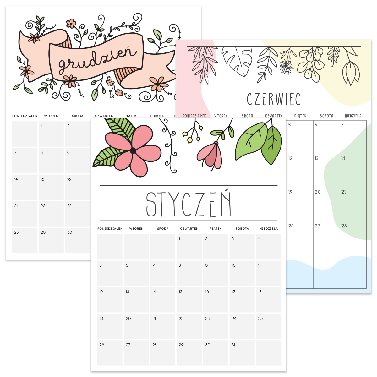 kalendarz do druku pdf