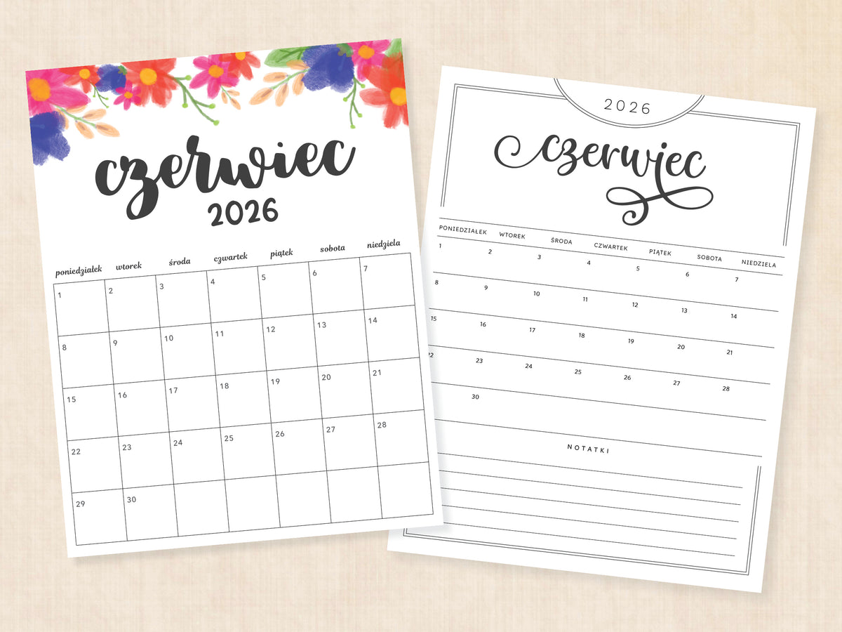 kalendarz pdf czerwiec 2026