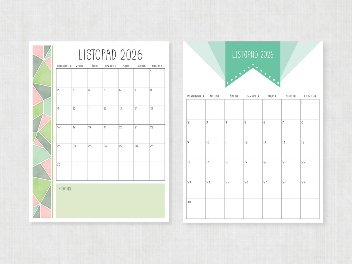 kalendarz pdf listopad 2026