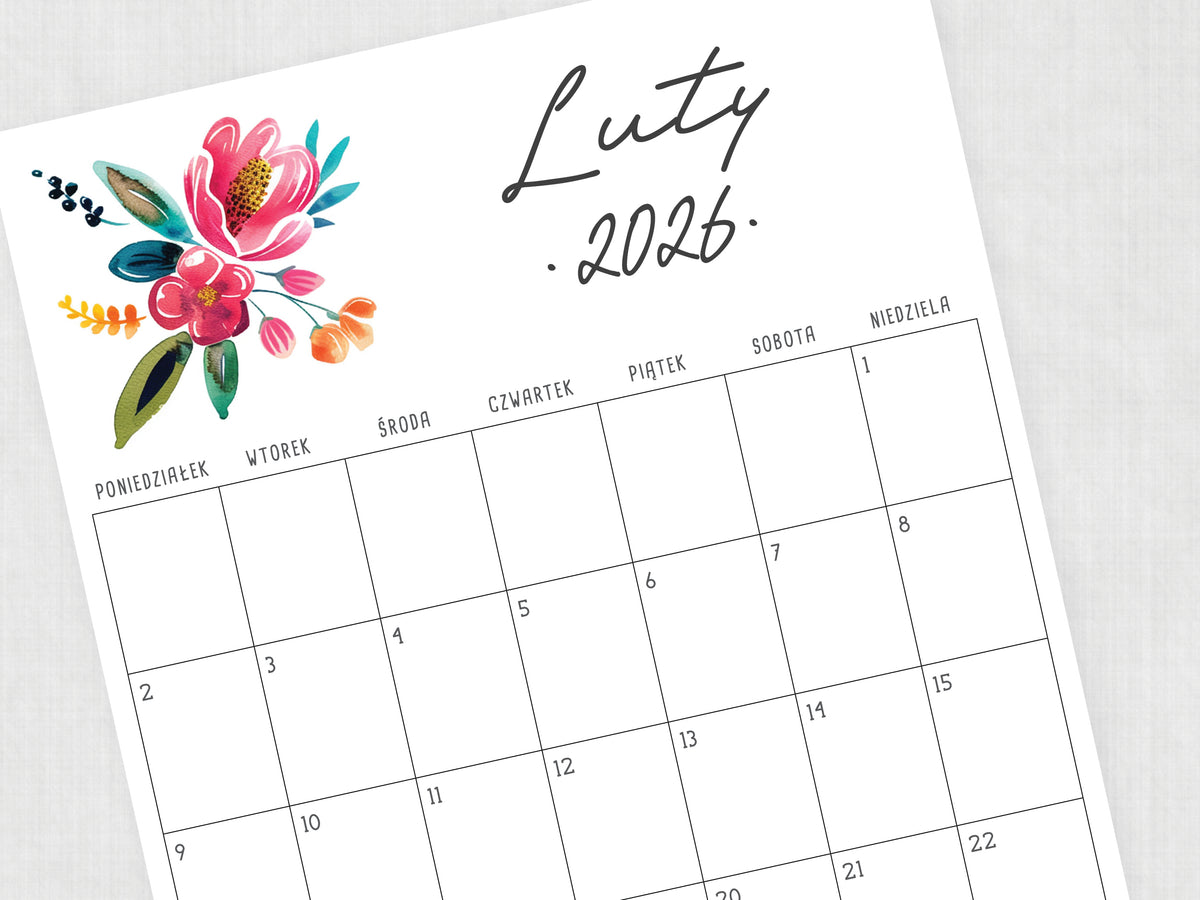 kalendarz pdf luty 2026
