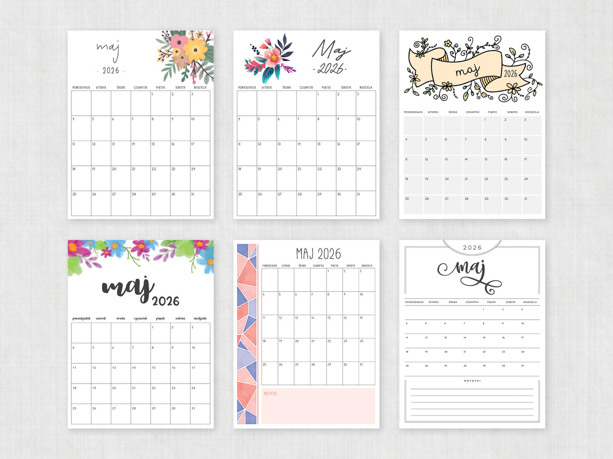 kalendarz pdf maj 2026