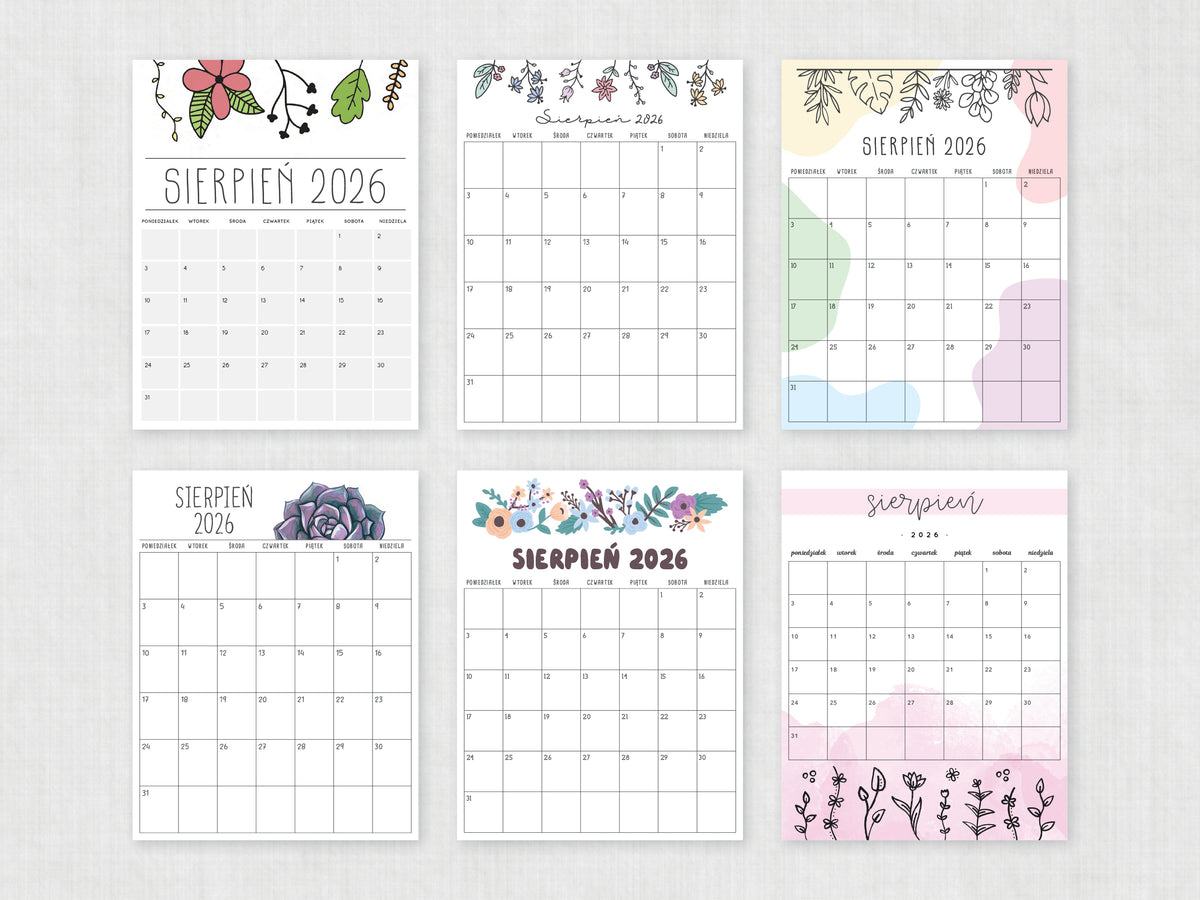kalendarz pdf sierpień 2026