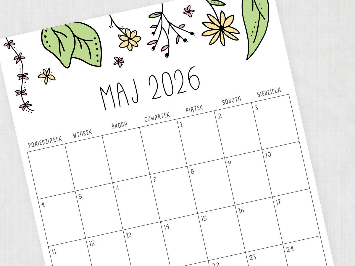 kalendarza maj 2026