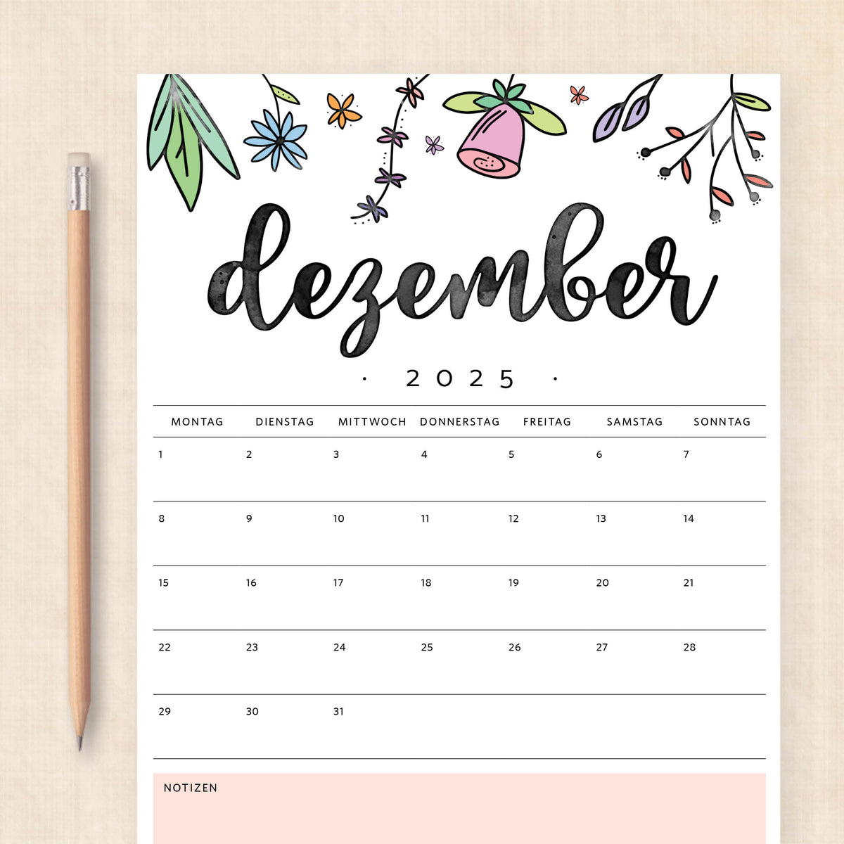 kalender 2025 zum ausdrucken