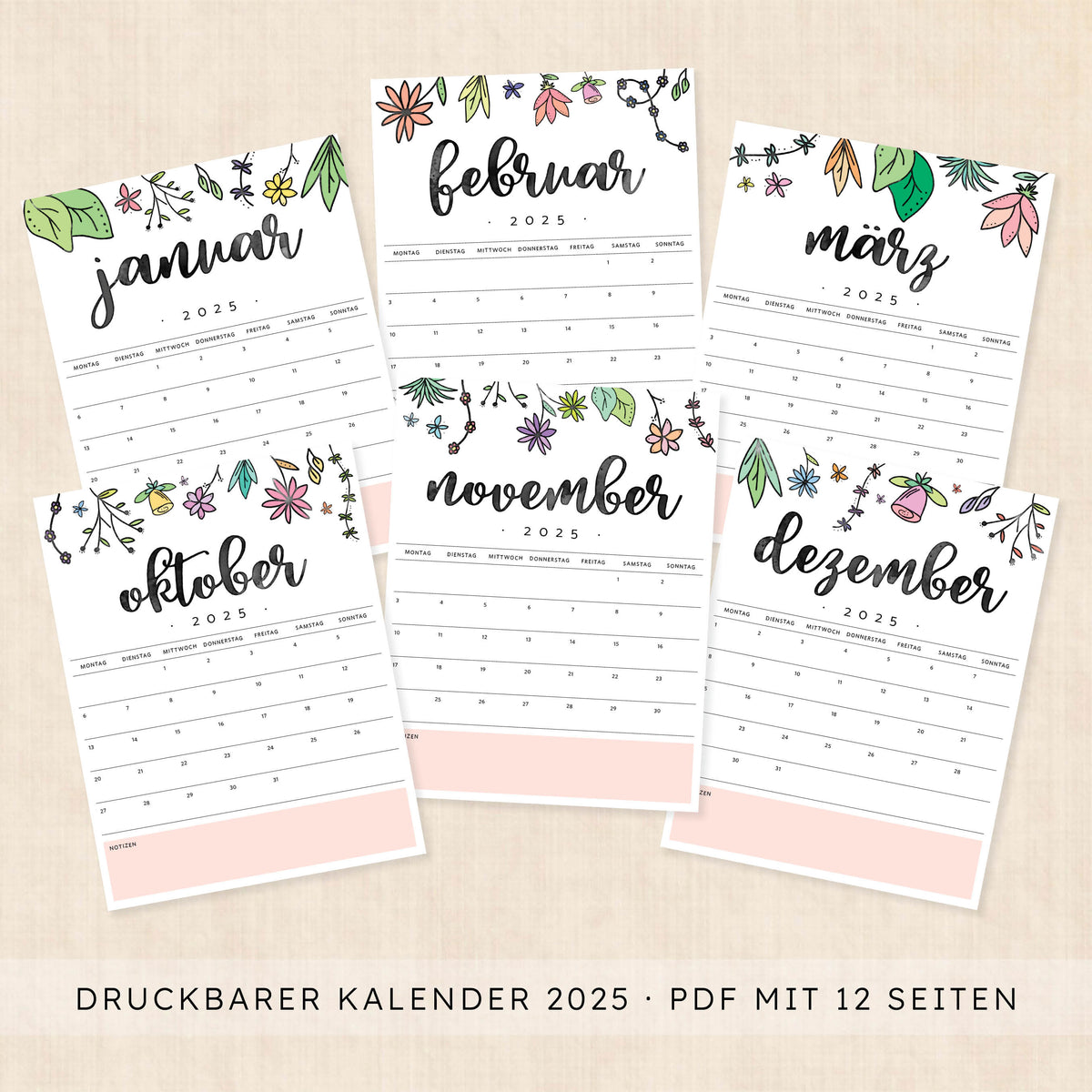 kalender 2025 zum ausdrucken