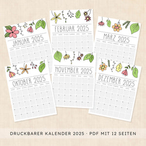kalender 2025 zum ausdrucken