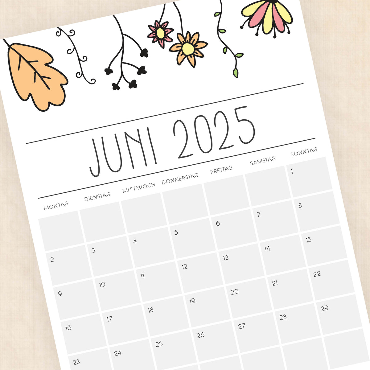 kalender 2025 zum ausdrucken