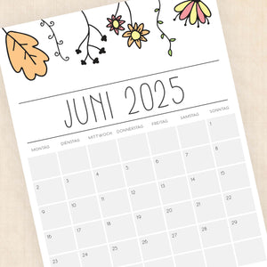 kalender 2025 zum ausdrucken