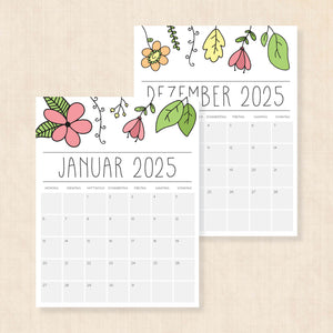 kalender 2025 zum ausdrucken