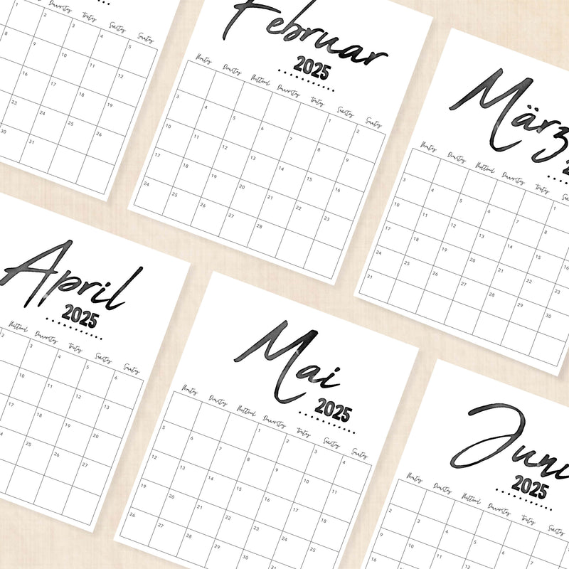 kalender 2025 zum ausdrucken