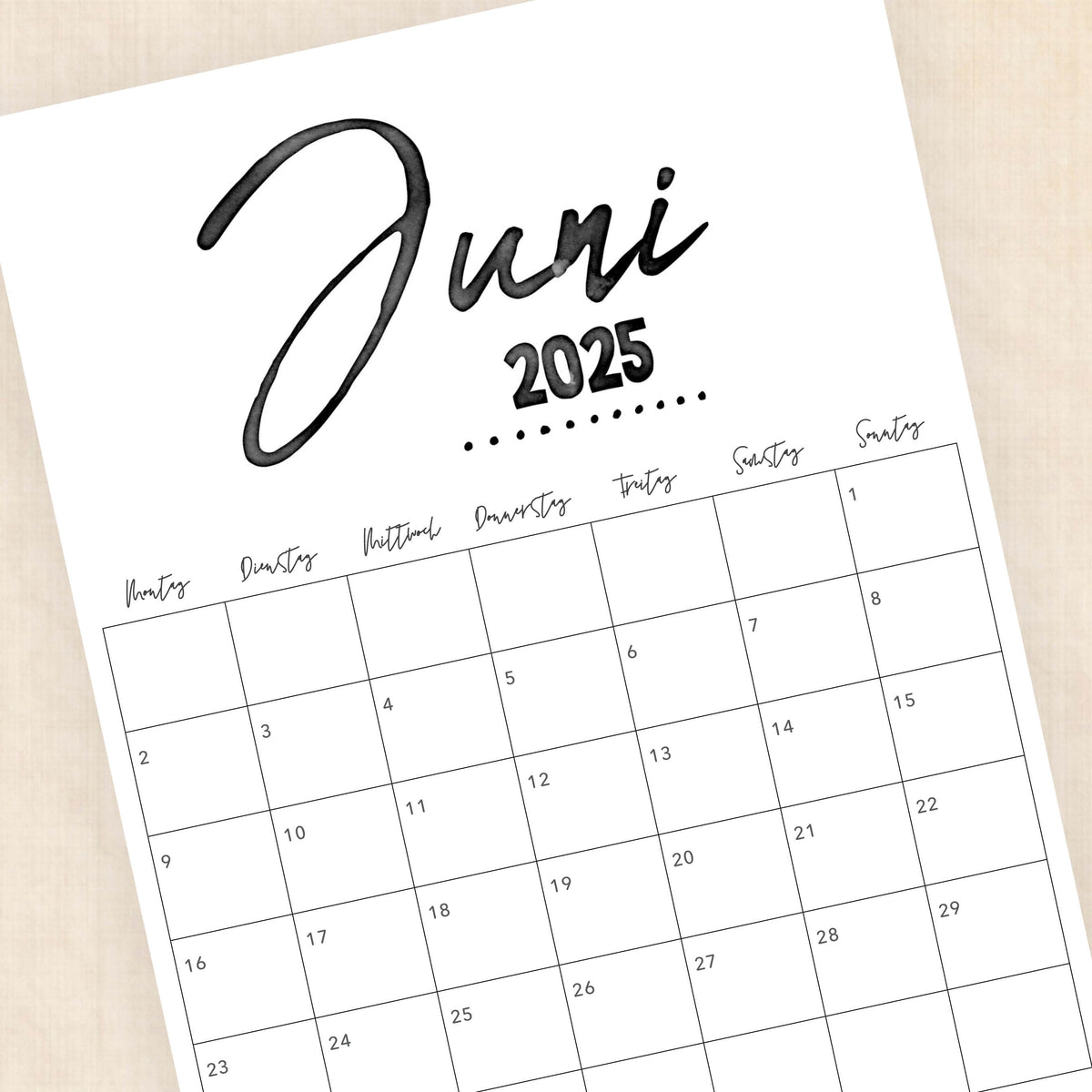 kalender 2025 zum ausdrucken