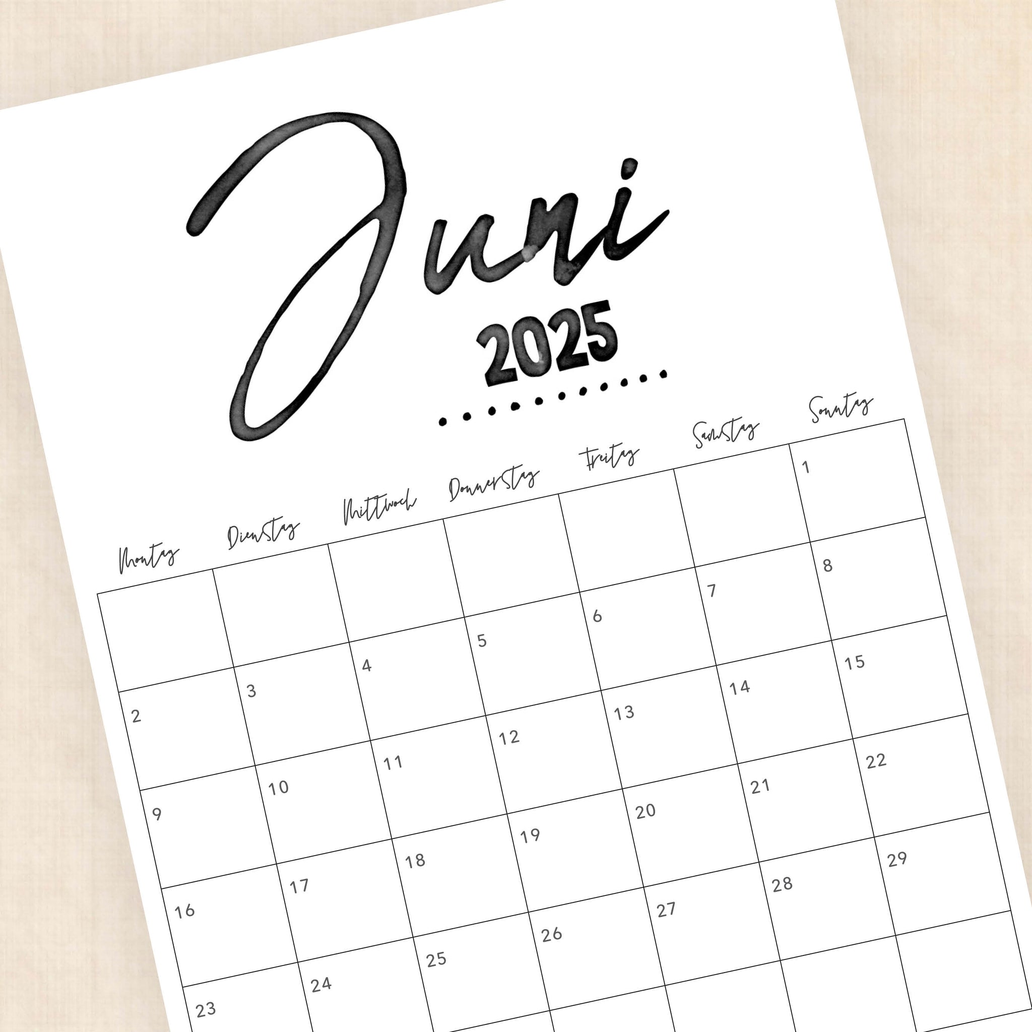 kalender 2025 zum ausdrucken