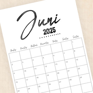 kalender 2025 zum ausdrucken