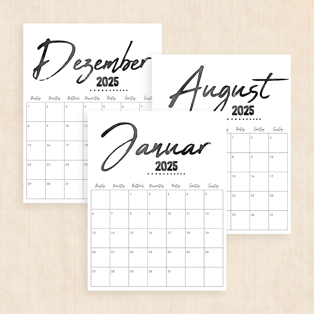 kalender 2025 zum ausdrucken
