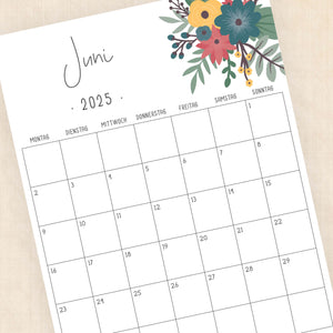 kalender 2025 zum ausdrucken