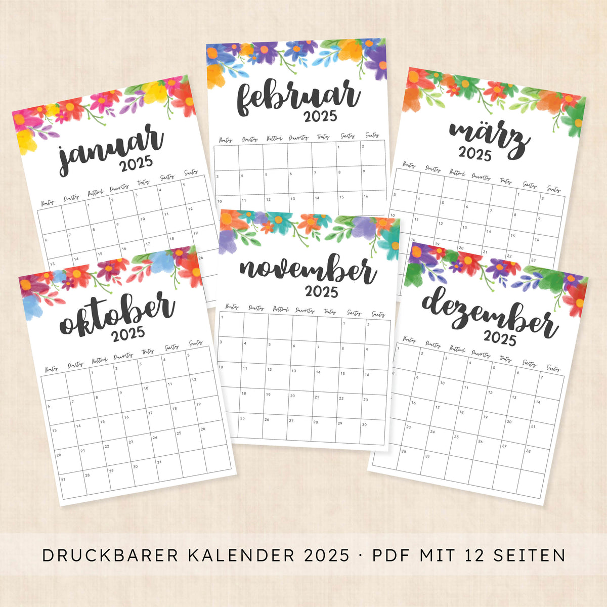 kalender 2025 zum ausdrucken